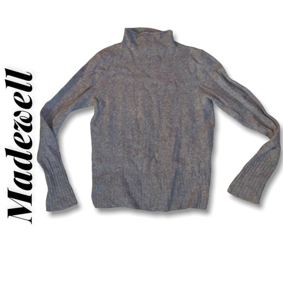 Madewell Sweaters - Madewell Mockneck Wool Alpaca Sweater Size Medium Ribbed Super Soft